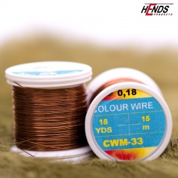 COLOUR WIRE - CWS33 - HNĚDÁ pr. 0,09 mm